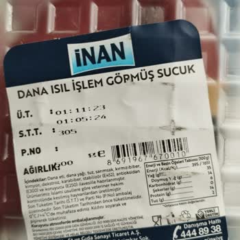 Başyazıcı Dana İnan Sucuk 500gr Bozuk, Firma İlgilenmiyor