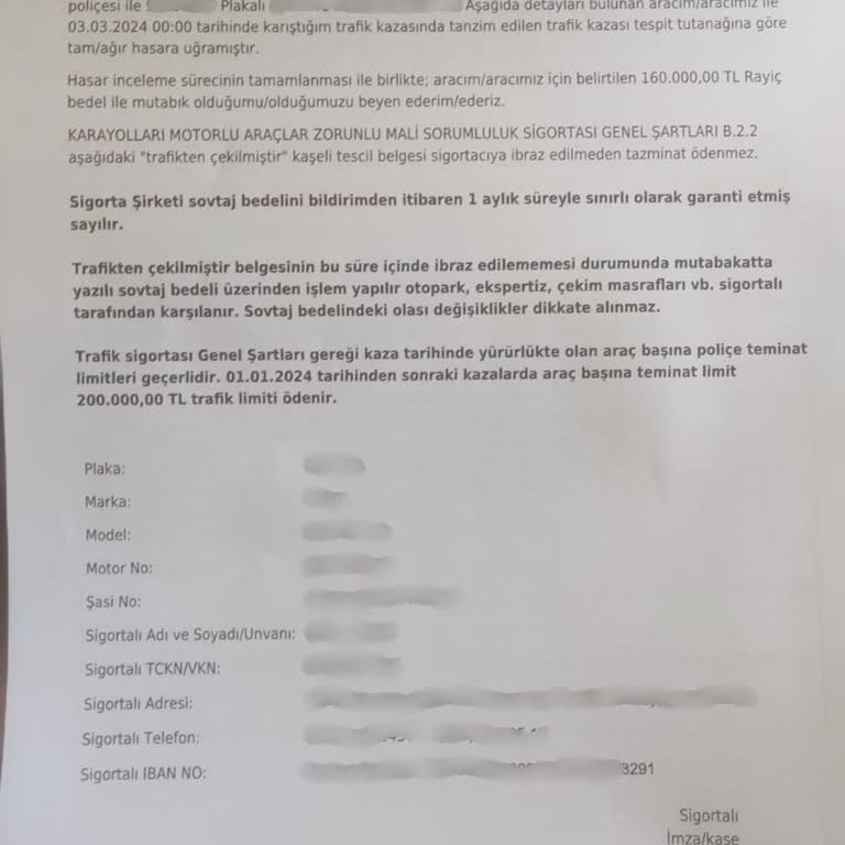 Corpus Sigorta Ödememi Başka İbana Yaparak Beni Mağdur Etti.!