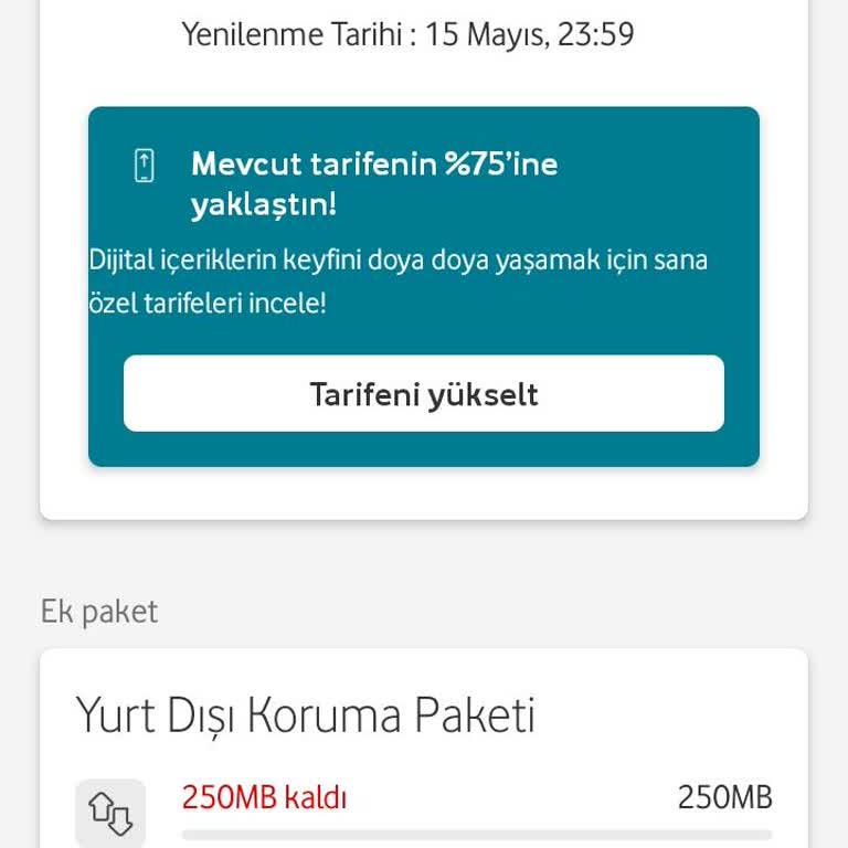 Vodafone Benim Bilgim Olmaksızın Devreye Giren Ek Paket