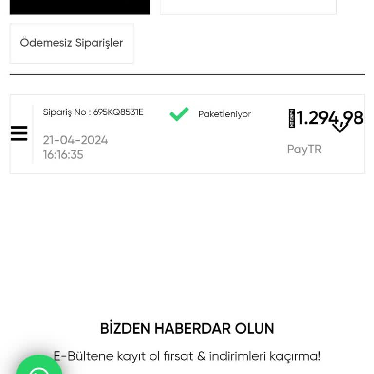 Oyku Wear Siparişim İle İlgili Bilgi Alamıyorum