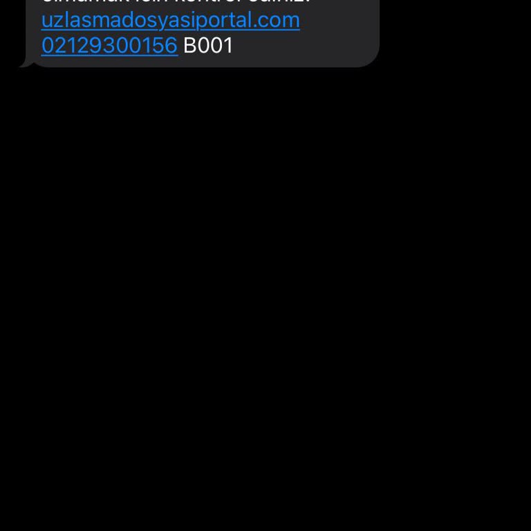 ERESTA (SMS) Eresta Gelen Bilgi Mesajı