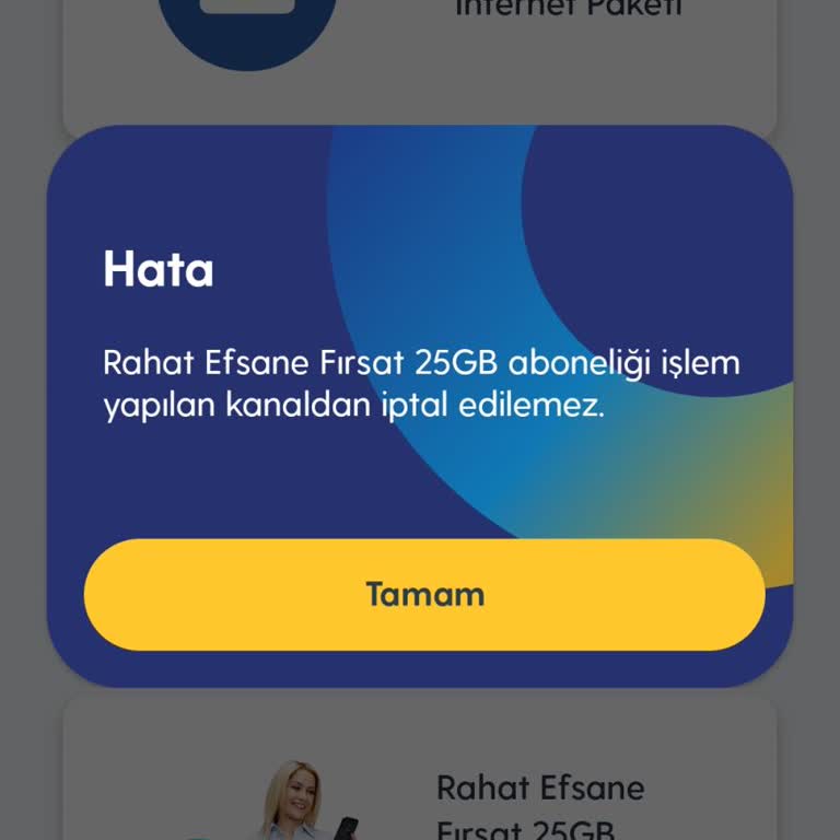 Turkcell Paket İptali, Afaki Ek Paket Fiyatları