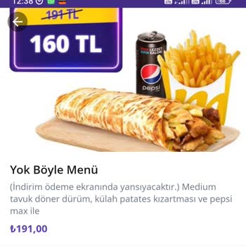 Getir Yemek Siparişte Yanlış Fiyat