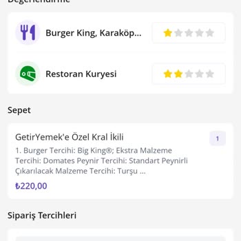 Burger King 2 Defa Üst Üste Sipariş Sıkıntısı