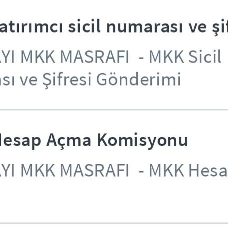 Halkbank MKK Ücreti Kesintisi