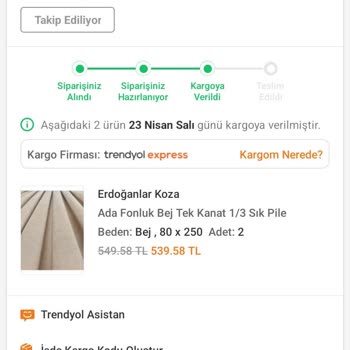 Trendyol Express Kargo Teslim Edilmemesi