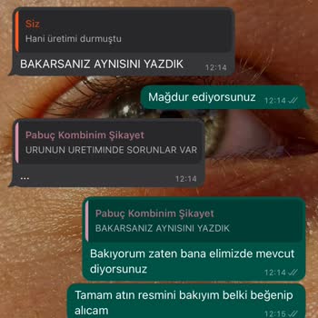 Pabuckombinim Sürekli Kusurlu Ürün Gönderiyor Sorunla İlgilenmiyor.