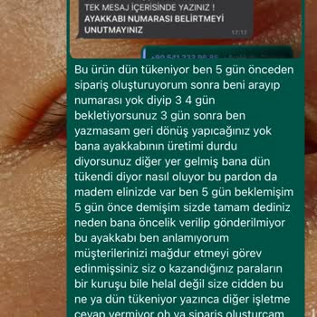 Pabuckombinim Sürekli Kusurlu Ürün Gönderiyor Sorunla İlgilenmiyor.