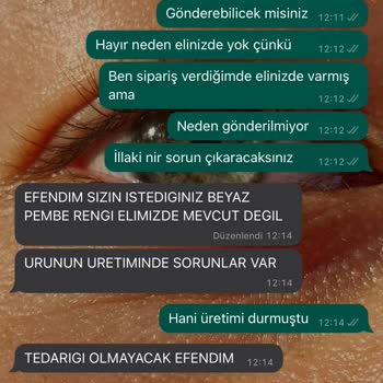 Pabuckombinim Sürekli Kusurlu Ürün Gönderiyor Sorunla İlgilenmiyor.