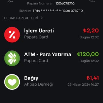 Papara Sipariş Ettiğim Kartı Tanımlattım IBAN'ım Gelmedi Ve Çekemiyorum