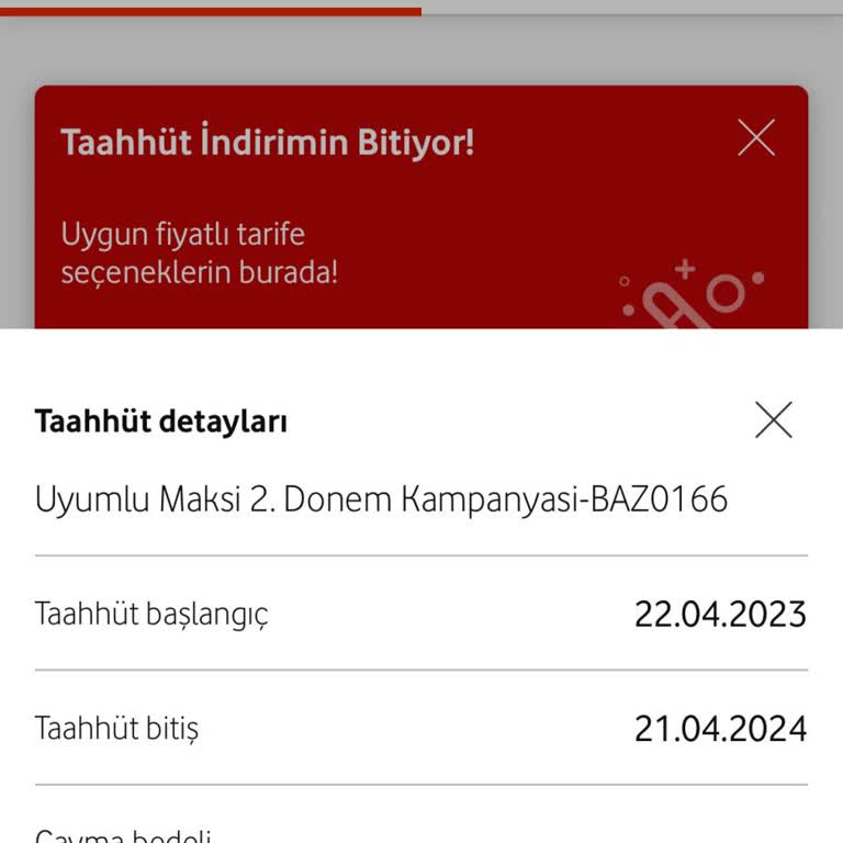 Vodafone Taahhüt Bitmeden Taahhütsüz Faturalandırma