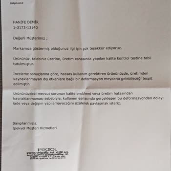 İpekyol Kumaş Deformasyonuna, Kullanıcı Hatası Nedeniyle Red Cevabı!