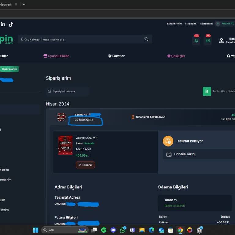 Ucuzpin Valorant Vp Sipariş Teslim Sorunu