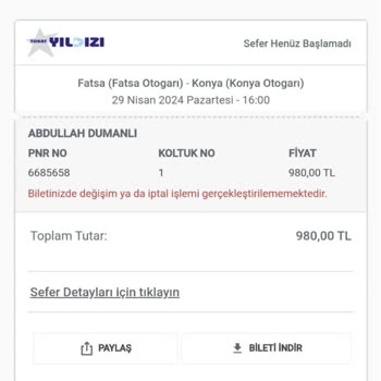 Obilet Biletimi İptal Etmiyor