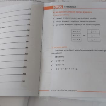 Benim Hocam Yayınevi Matematik Ders Notlarının Sayfa Sorunu