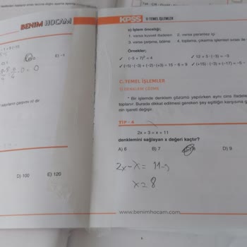 Benim Hocam Yayınevi Matematik Ders Notlarının Sayfa Sorunu