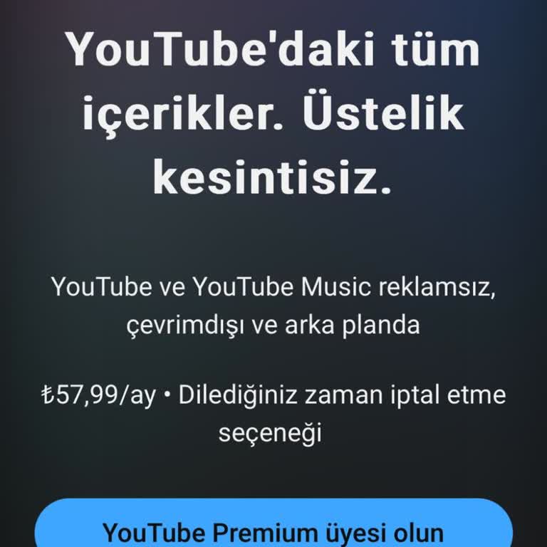 Turkcell Ücretsiz 2 Ay Youtube.com Premium Hediyesi Kullanılmıyor