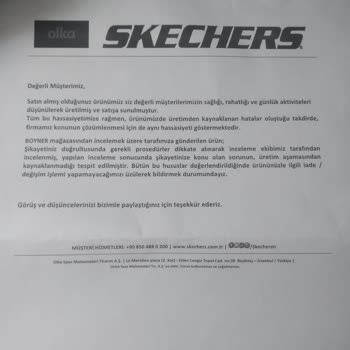 Skechers Değişim Kabul Etmiyor