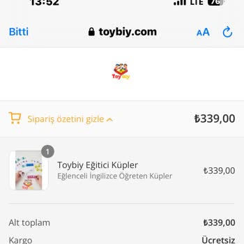 Toybiy (toybiy.com) İngilizce Eğitim Küpleri Siparişim Neden Kargolanmadı?