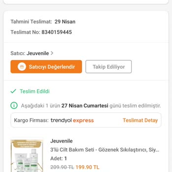 Jeuvenile Üründen Hiç Memnun Kalmadım Bir An Önce İademin Kabul Edilmesini