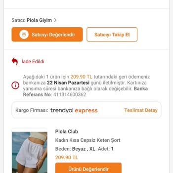 Trendyol İade Ettiğim Ürünün Parsını İade Etmiyor Beni Mağdur Etti