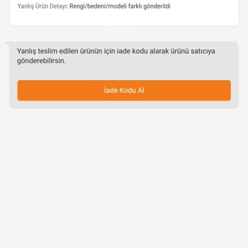 Trendyol Görselle Alakasız Ürün Gönderimi