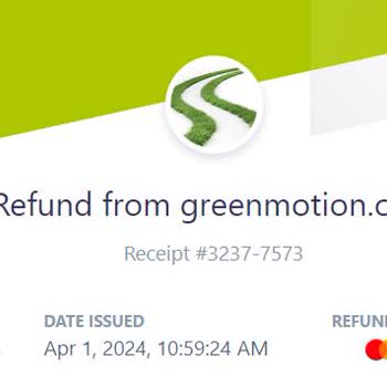 Greenmotion Car Rental Paramı İade Etmiyor