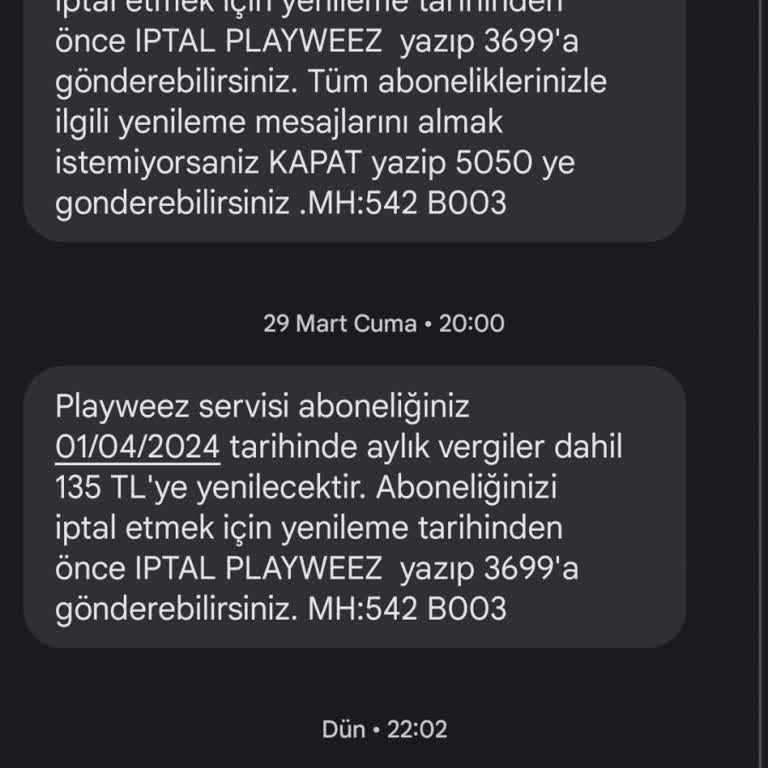 Vodafone Servis İçerikleri Ücreti