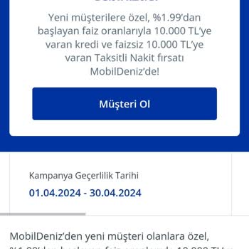 Denizbank Faizsiz Nakit Avans Ve Kredi Kartı Limiti Sorunları