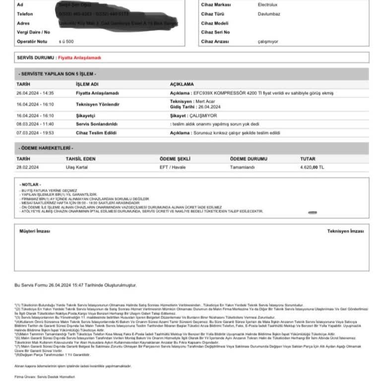 Hedef Teknik Servis (444 18 20) Yetkili Servis Kılıfında Yanıltıcı Hizmet!