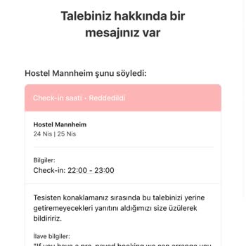 Booking.com Hostel Mannheim Reservierung misslungen, Rezeption geschlossen, keine Rückerstattung