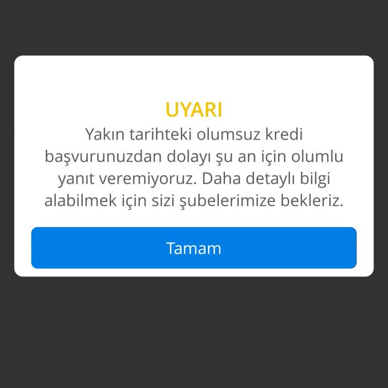 Denizbank Ön Onaylı Kredi Kullanamama