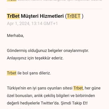 Trbet Oyunlarda Kazandığım Ödemeyi Yapmıyor... Güvenilmez Site