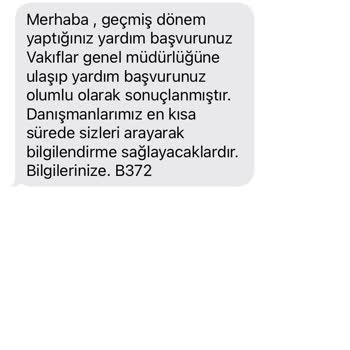 Vakıflar Genel Müdürlüğü 08506000136 Vakıf Hattı Olduğunu Söyleyen Kişiler Tarafından Arandım