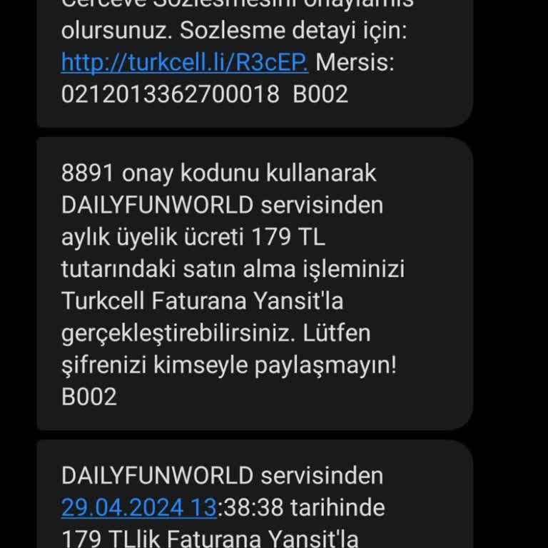 Vizyon Elektronik Para Daily Fun World Üyeliği İptali