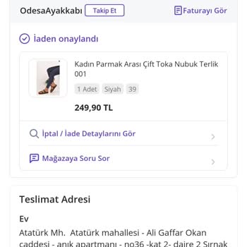 Odesa Ayakkabı N11 Mağazası Satıcılarının Hatasını Müşteriye Yıkıyor
