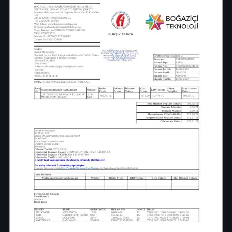 JBL 510 Bt Tune Bluetooth Kulaklık