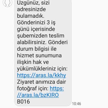 Aras Kargo Adrese Gelmeden Geldim Yoktunuz Diyor Ve Kargomuz Gelmiyor