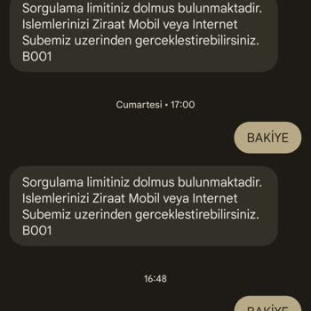 Ziraat Bankası Sorgulama Limiti 4747