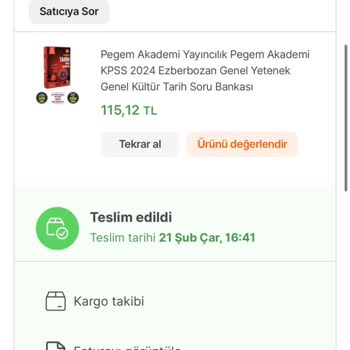 Pegem KPSS Tarih Soru Bankası Basım Hatası!