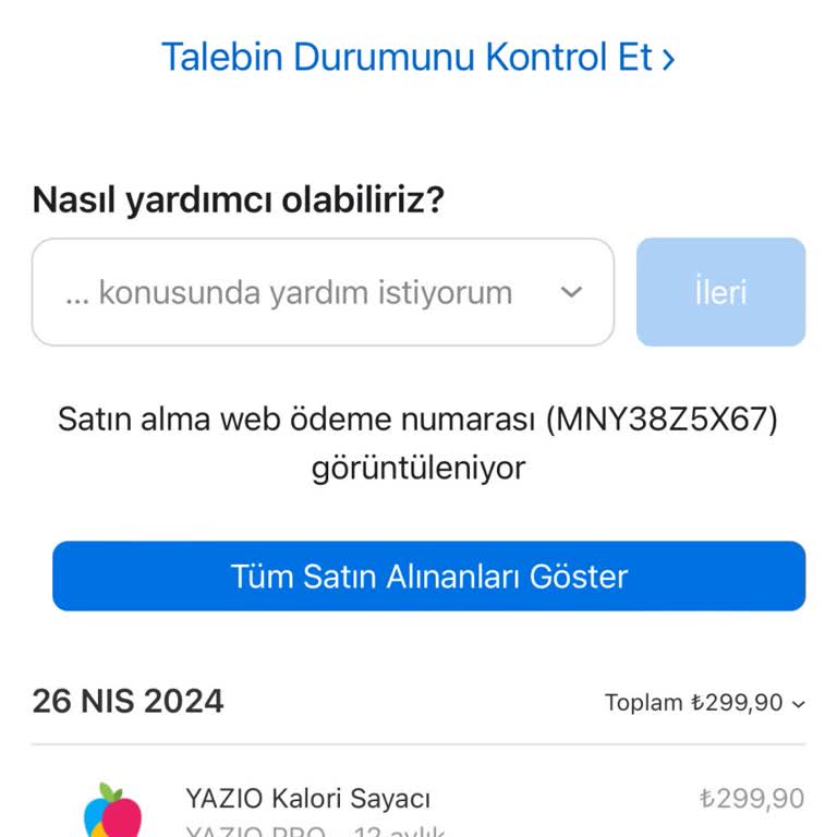 YAZIO Ücret İadem Gelmedi Hala