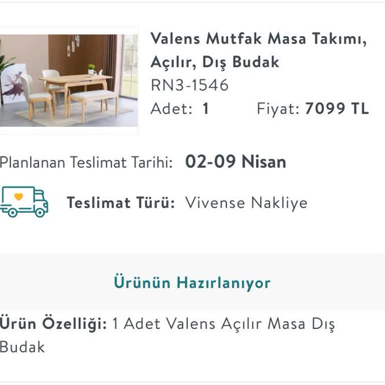 Vivense Firmasının Geciken Teslimatı Ve İlgisizliği