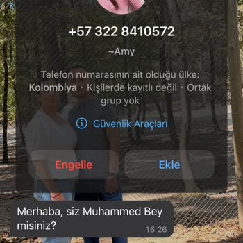 WhatsApp Yabancı Numaradan Gelem Mesajlar