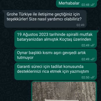 Grohe Türkiye'nin Garanti Kapsamında İlgisizliği