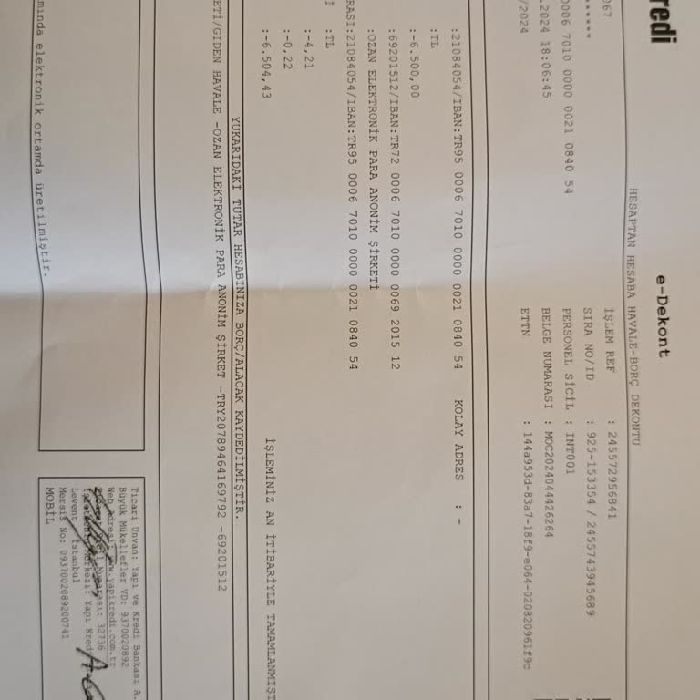 Ozan Elektronik Para 1 Aydır Çözülemeyen 6500 TL'lik Havale Sorunu