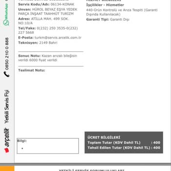 Arçelik Çalışan Makineye Bozuk Dedi