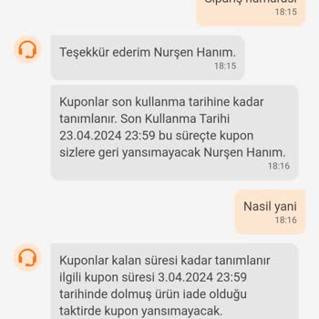 Trendyol Kuponum Geri Yüklemiyor