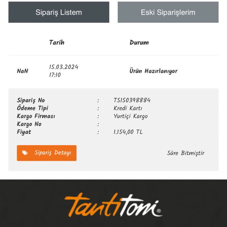 Tantitoni Ürünüm Nerede?