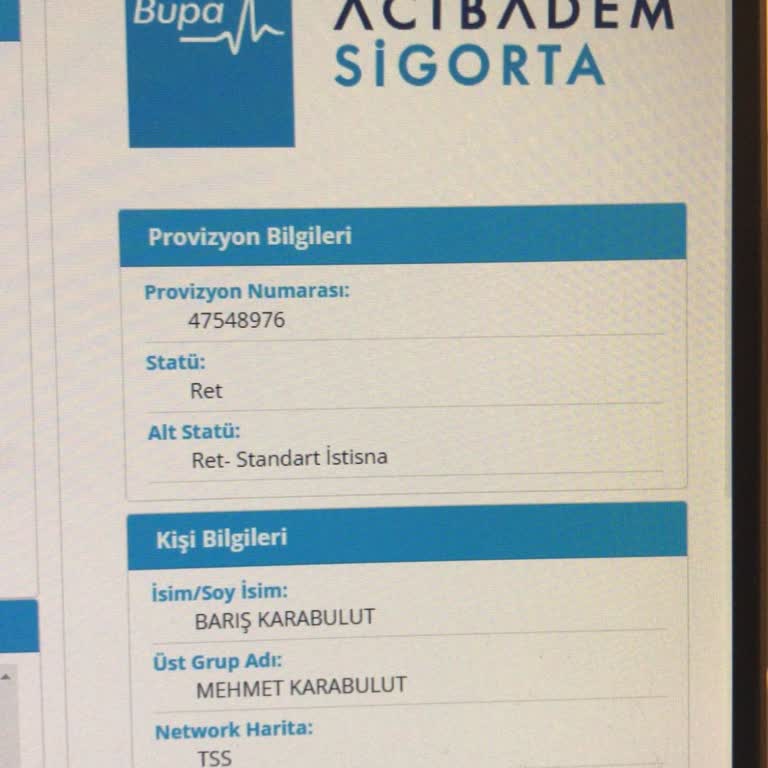 Bupa Acıbadem Sigorta Acıbadem Sigorta Tüm Gün Bizi Mağdur Etti.
