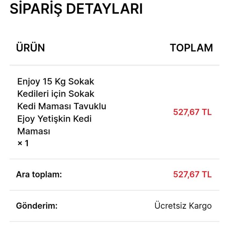 Yerlimarkt.com Kedi Maması Siparişi